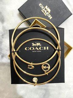 SUPER SALE!!Coach 3-Piece Gold Bangles