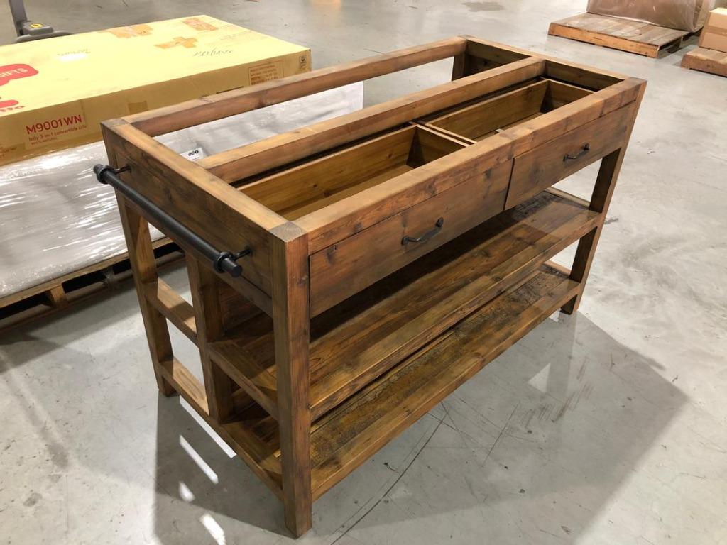 Crate & Barrel Kitchen Island - Bluestone, Furniture & Home ...
