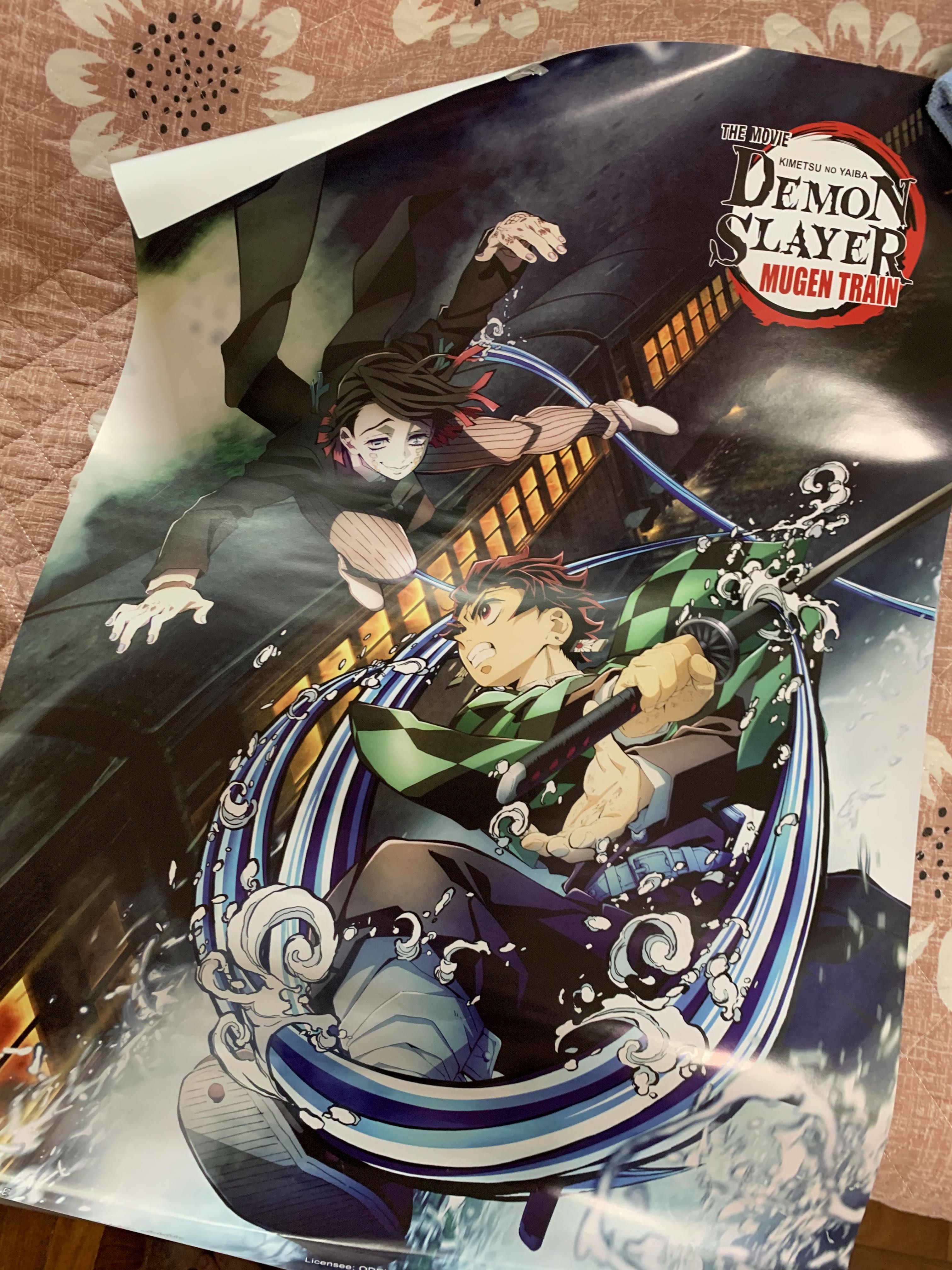 Demon Slayer Mugen Train Movie Poster, Hobbies & Toys, Memorabilia