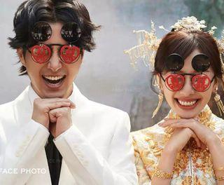 Double happiness sunglasses - photo prop