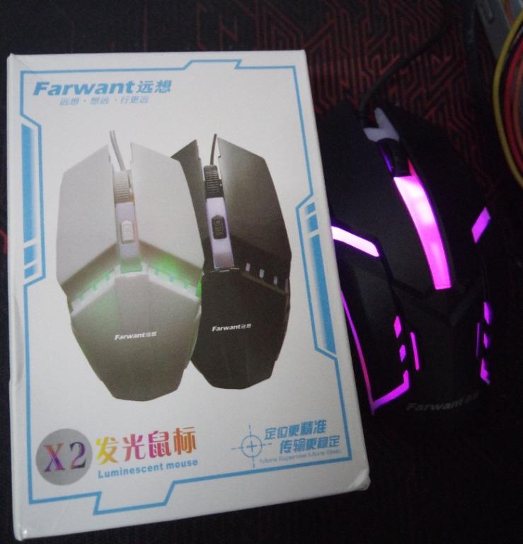 Farwant RGB Gaming Mouse (Category: Mouse & Mousepads) located in Cainta. Submitted by whiteelephantph (Listing ID 1050407437, Image 1). Description: brand new. limited stocks. Gaming Mouse USB Farwant Rainbow auto-changing colors RGB LED Lights meet-up or lalamove pm is the Key!.