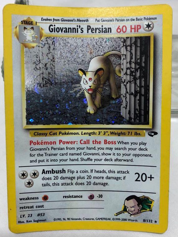Giovanni S Persian Pokemon Card Hobbies Toys Toys Games On Carousell
