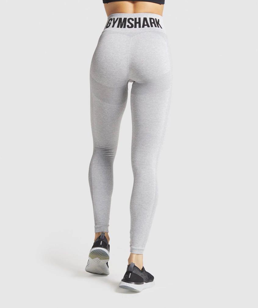 GymShark Flex High-Waisted Leggings Navy Marl/Light Grey Brand New!