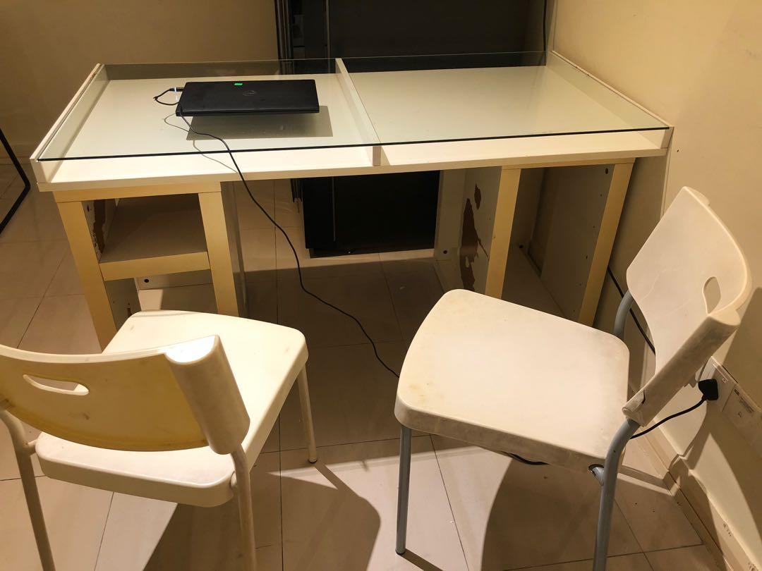 Ikea Study Table Or Change As Small Dining Table Home Furniture Furniture On Carousell