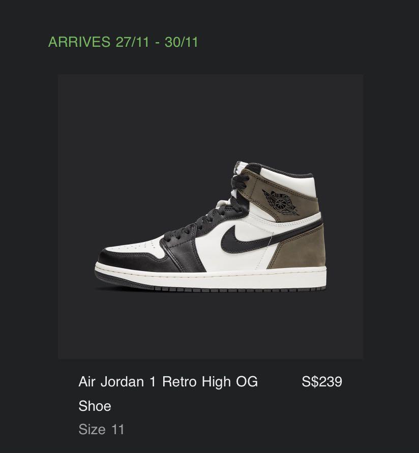 air jordan 1 mocha size 11