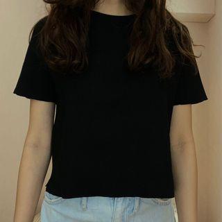 knit black top from zara