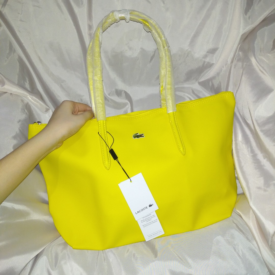 lacoste yellow bag
