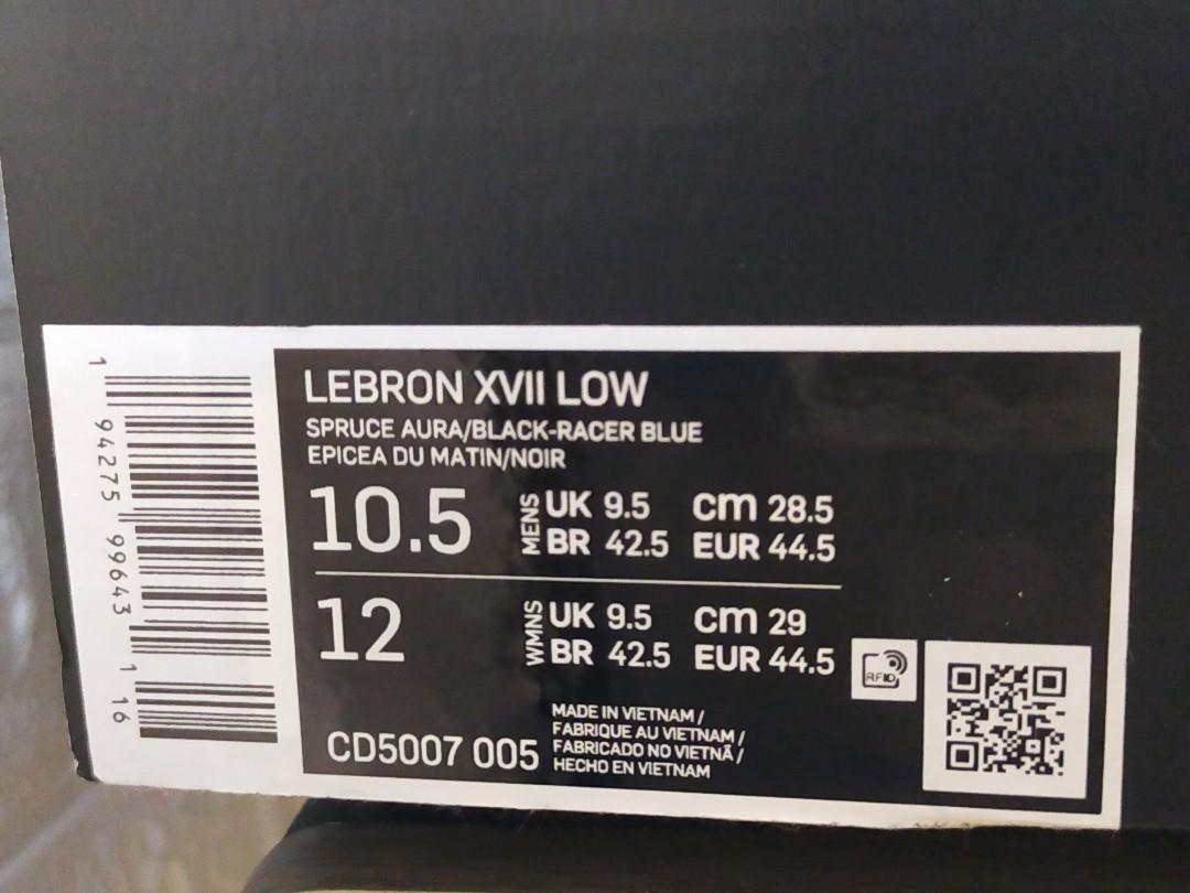 lebron 17 low spruce aura