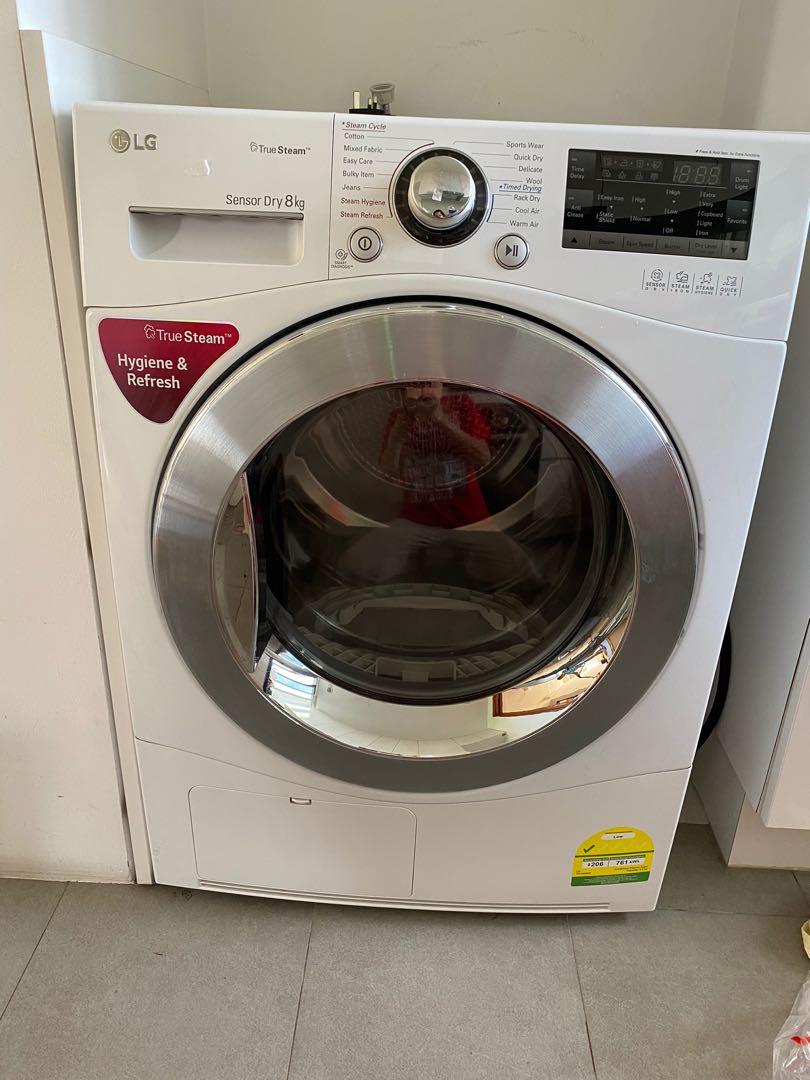 LG CONDENSER CLOTHES DRYER (8KG). Model TDC8066S, TV & Home Appliances
