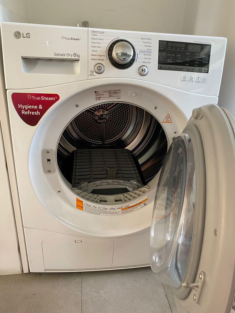 LG CONDENSER CLOTHES DRYER (8KG). Model TDC8066S, TV & Home Appliances