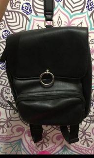 Mini Backpack hitam miniso ransel
