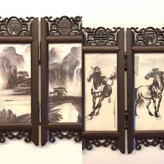 Miniature Chinese Table Top Screen
