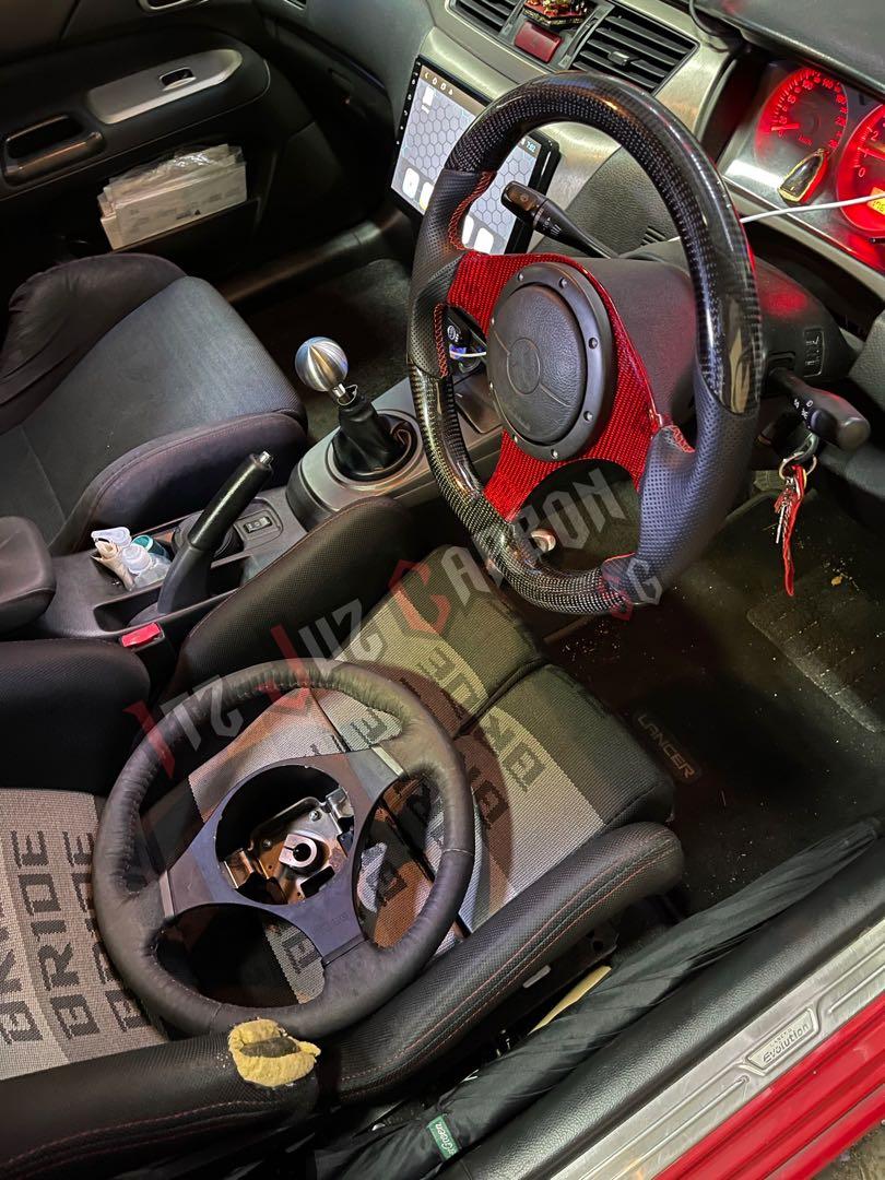 Mitsubishi Evolution 9 Carbon fiber steering wheel Car