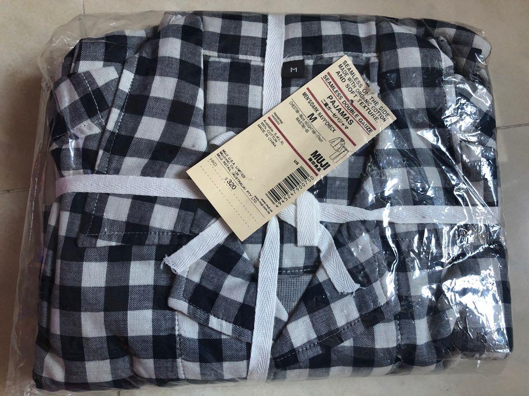 Muji Pajamas 二重棉睡衣 男裝 男裝衫 外套 Carousell