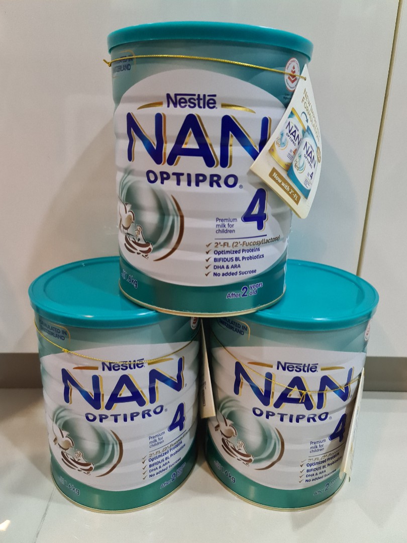 Nestle Nan Optipro Kid 4 (4 tins x 1.6kg) + delivery, Babies & Kids ...