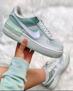 nike-air-force-1-shadow-spruce-aura-white-running-shoes-cw2655-001-af1 -womens-green-sneakers