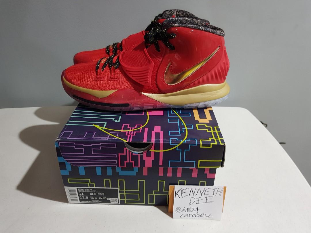 Nike Air Zoom Kyrie Irving VI 6 ASG All Star Trophies Red Gold Black, 7  Youth