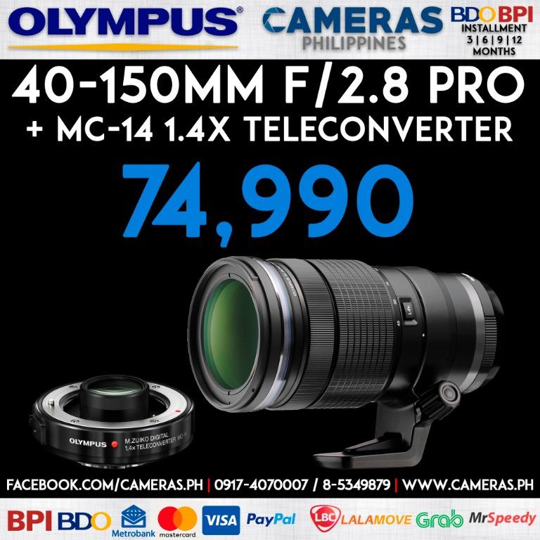 Olympus M Zuiko Digital Ed 40 150mm F 2 8 Pro Lens With Mc 14 1 4x Teleconverter Credit Card Installment Cash Cameras Philippines Cameras Ph Photography On Carousell