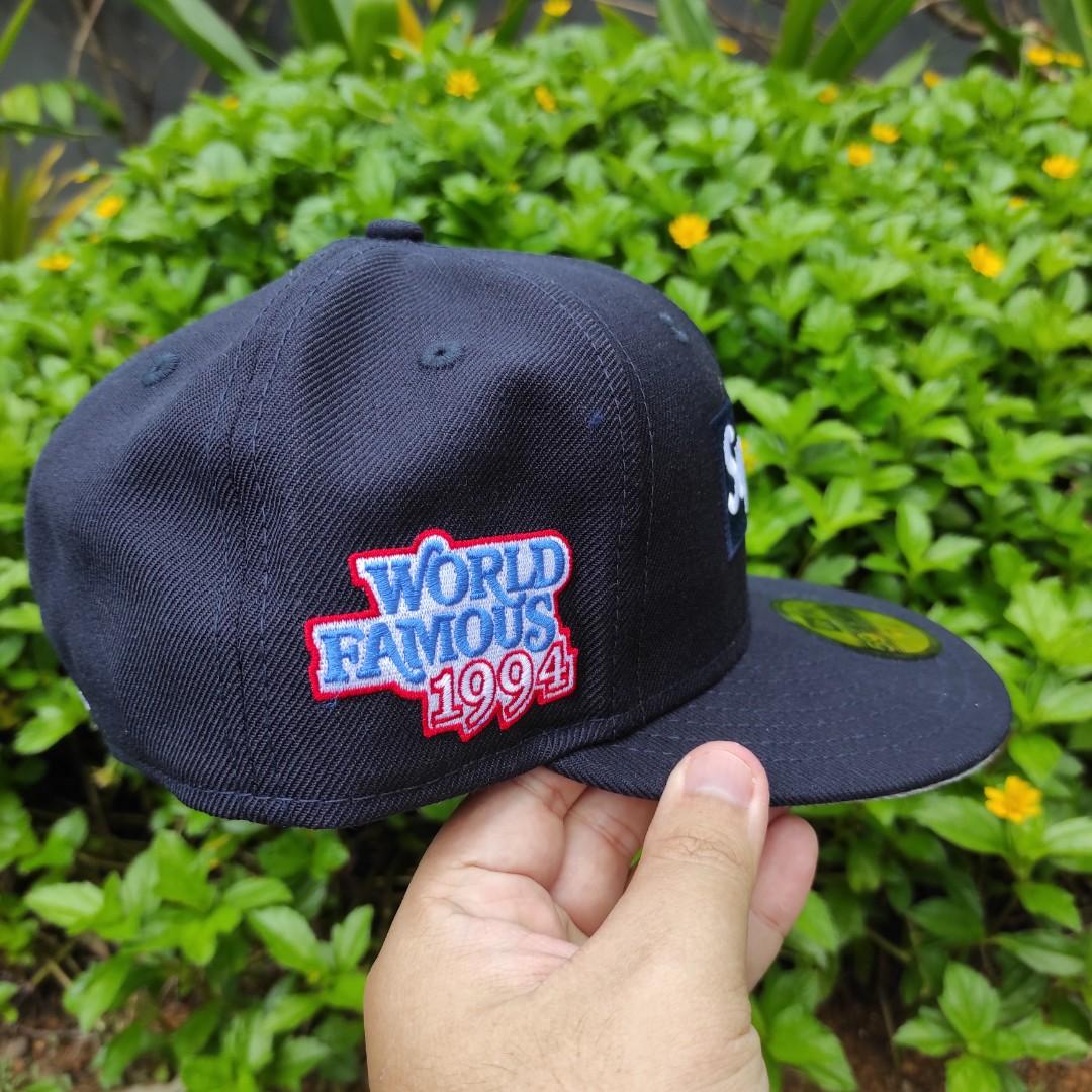 ORIGINAL New Era Supreme World Famous FW20 7 1/4 Fitted Navy