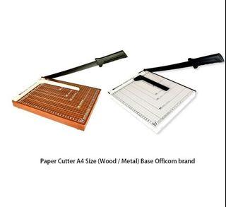 Paper Cutter A4 Size (Wood / Metal) Officom brand