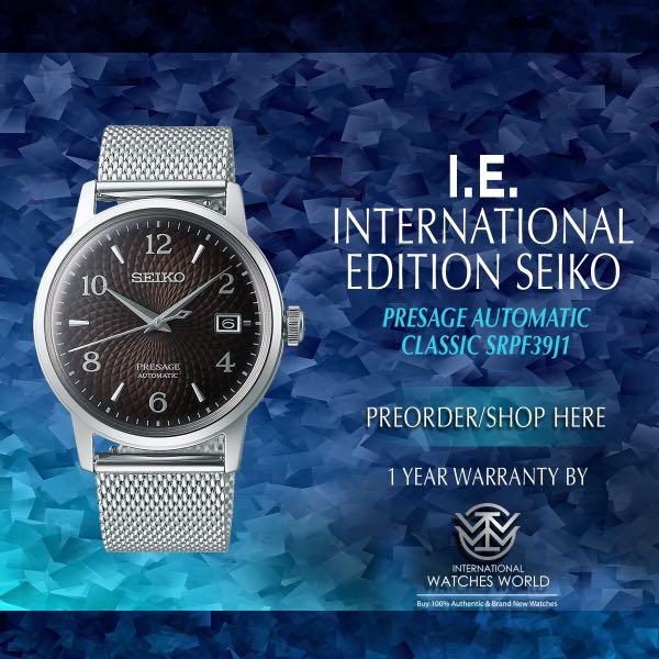 SEIKO INTERNATIONAL EDITION PRESAGE PEACOCK AUTOMATIC SRPF39J1, Mobile  Phones & Gadgets, Wearables & Smart Watches on Carousell