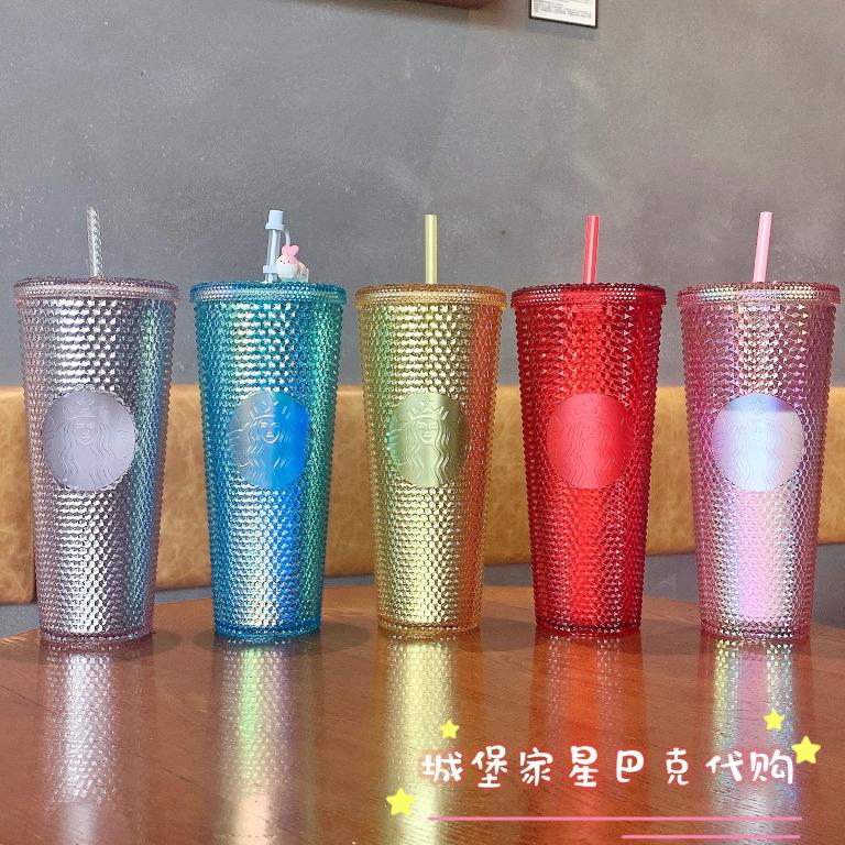 pix Blue And Purple Studded Starbucks Cup myr