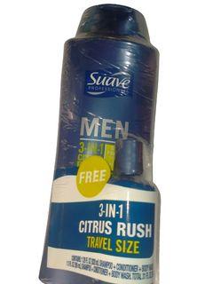 SUAVE PROFFESIONAL MEN 3IN1 CITRUS RUSH shamp/cond & bodywash in one