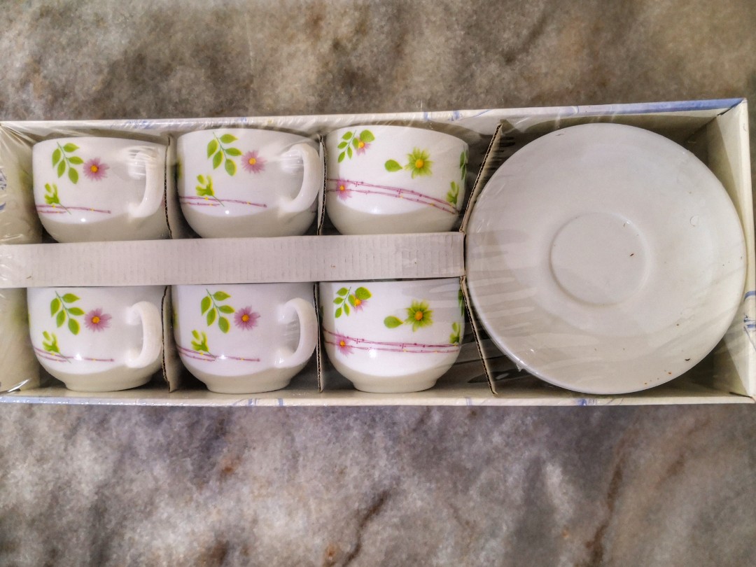 Tea Cups Set Luminarc, Furniture & Home Living, Kitchenware & Tableware