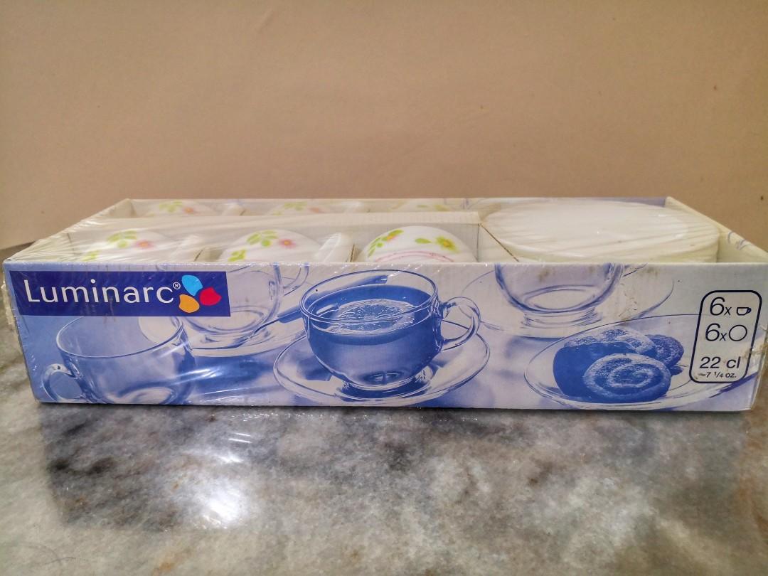 Tea Cups Set Luminarc, Furniture & Home Living, Kitchenware & Tableware