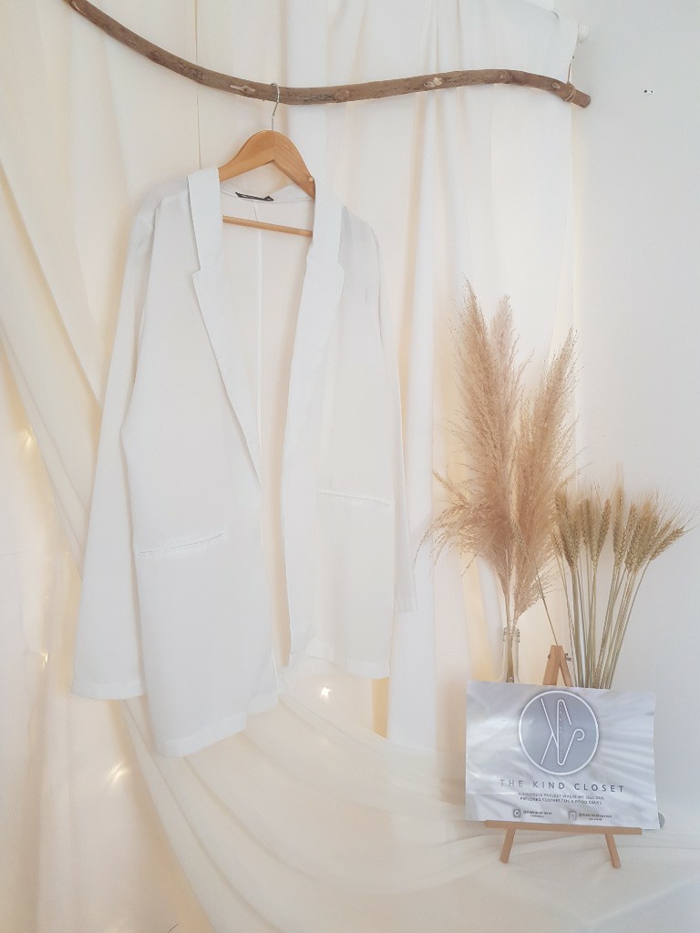 WHITE SHEER BLAZER, Women's Fashion, Tops, Others Tops on Carousell