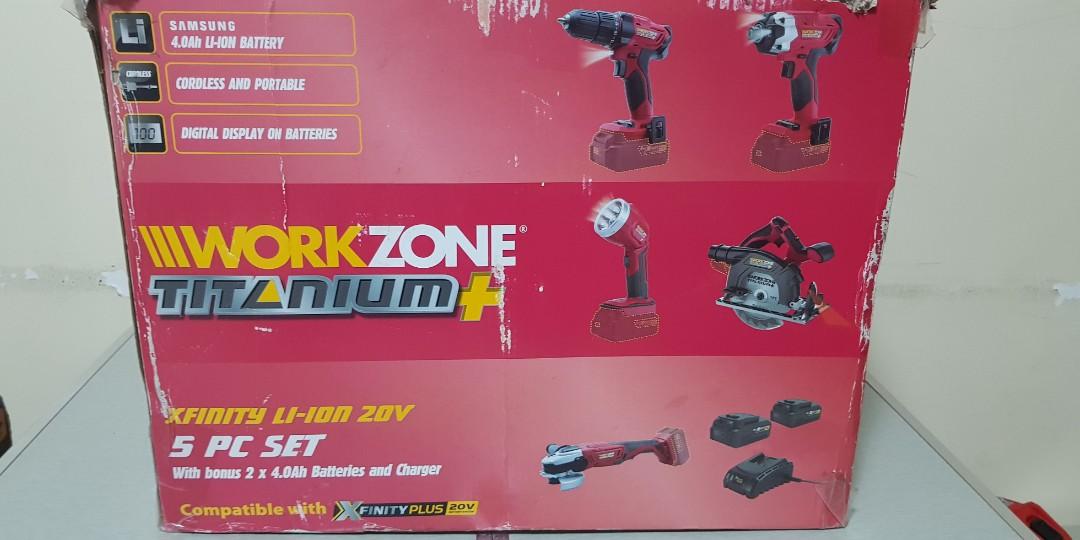 Workzone titanium sales 18v battery charger