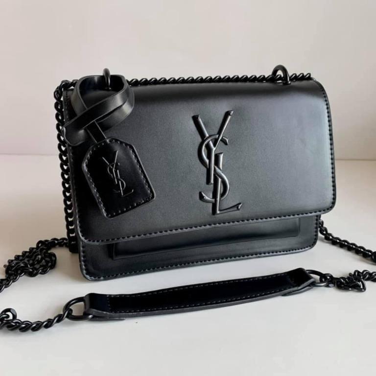 Ysl Black Chain, Women's Fashion, Bags & Wallets, Cross-body Bags on ...