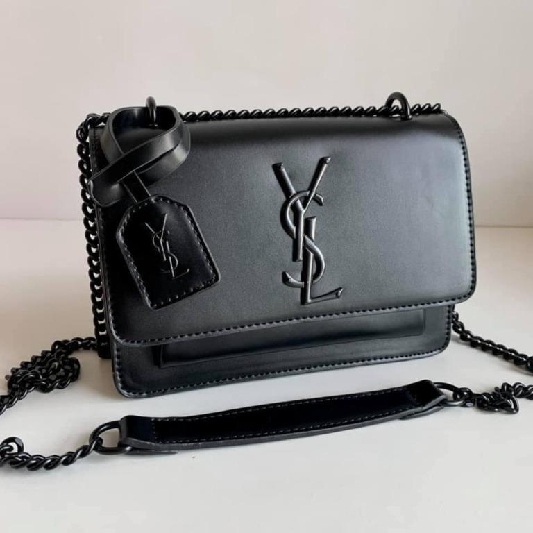 Ysl Black Chain, Women's Fashion, Bags & Wallets, Crossbody Bags on
