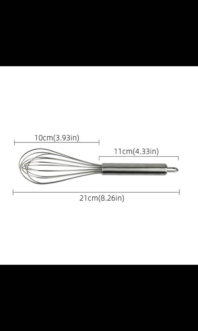 8 Inches Stainless Steel Egg Beater Hand Whisk Mixer Kitchen Tools