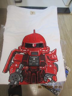 全新 現貨 機動戰士高達0079T-shirt SD 馬沙 紅彗星渣古Char Zaku II MS-06S64238578493187110
