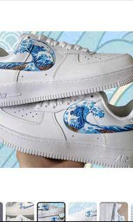 air force 1 custom shoes waves 🌊