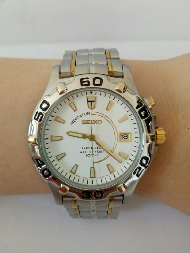 Auth Seiko Kinetic Indicator 100M Watch for Men's, Men's Fashion, Watches &  Accessories, Watches on Carousell