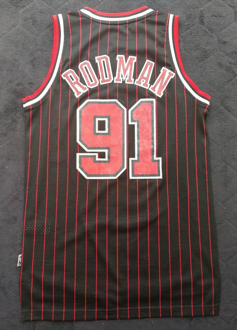 Dennis Rodman Signed Red Adidas Hardwood Classics Chicago Bulls Jersey w/  HOF 2011 Insc