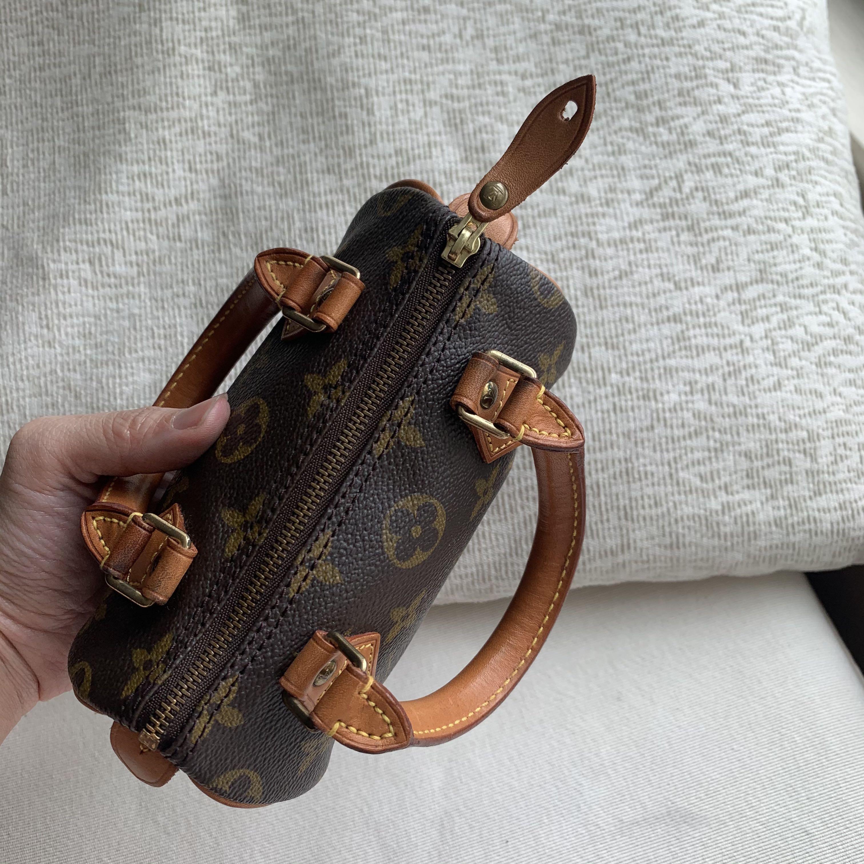 Vintage Louis Vuitton Mini Speedy Sac HL Monogram Canvas Hand Bag + Strap