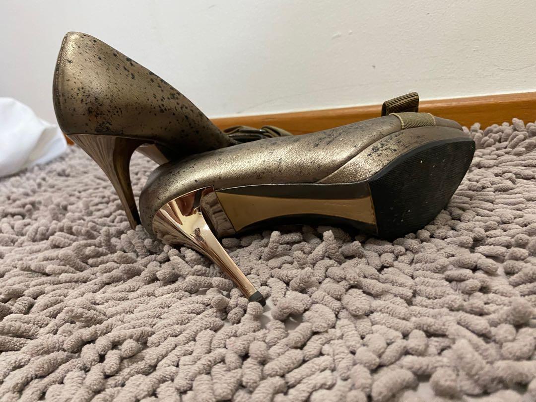 Authentic Salvatore Ferragamo Peep Toe Heels