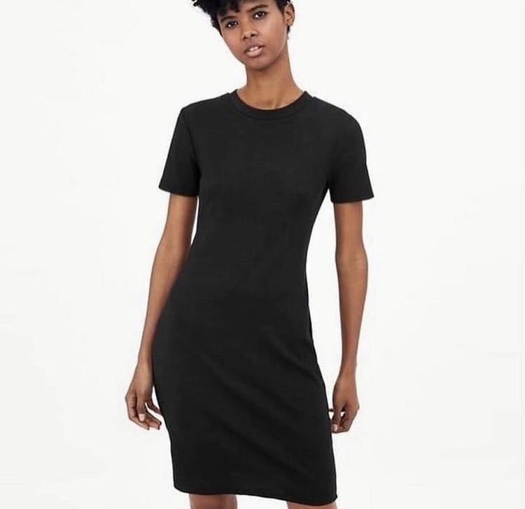 Authentic ZARA ribbed cotton dress 