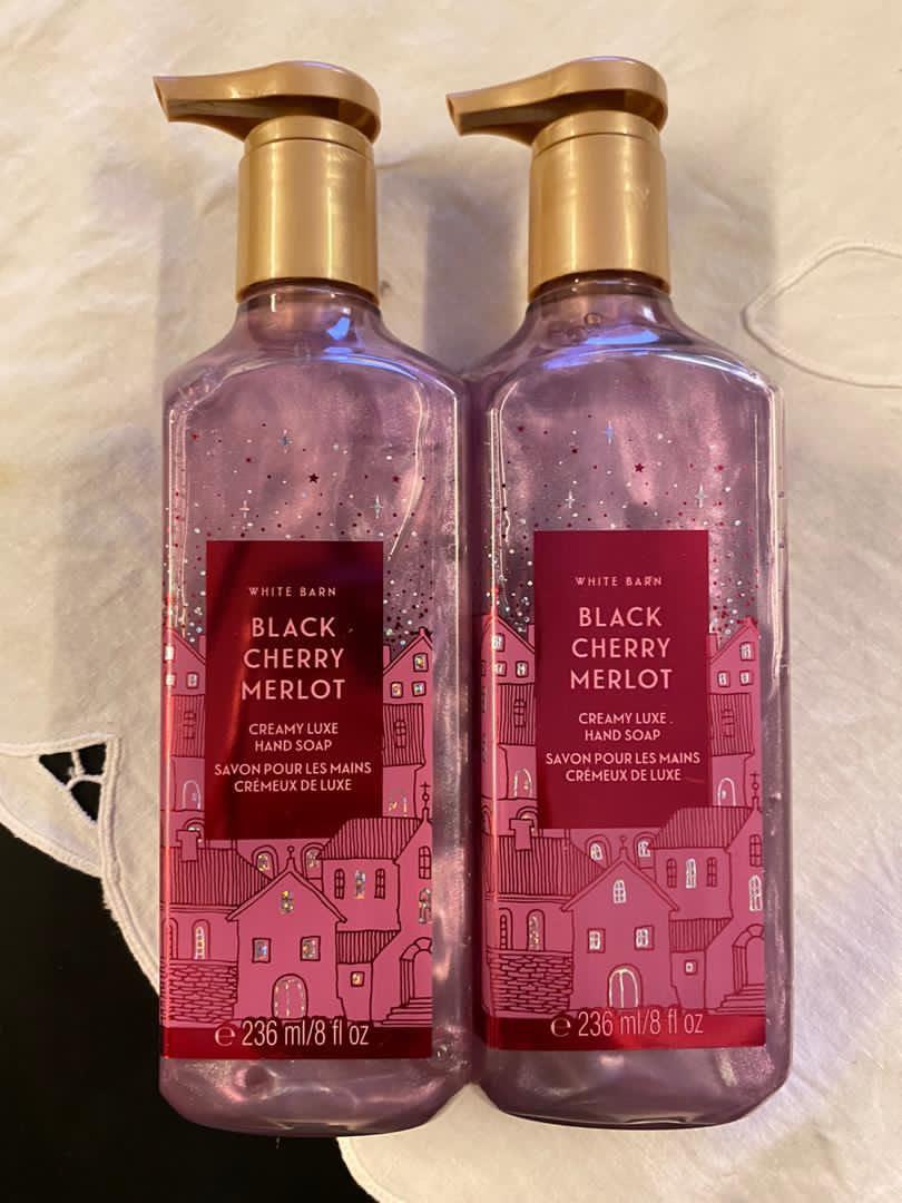 Bbw Black Cherry Merlot Creamy Luxe Hand Soap Health Beauty Skin Bath Body On Carousell