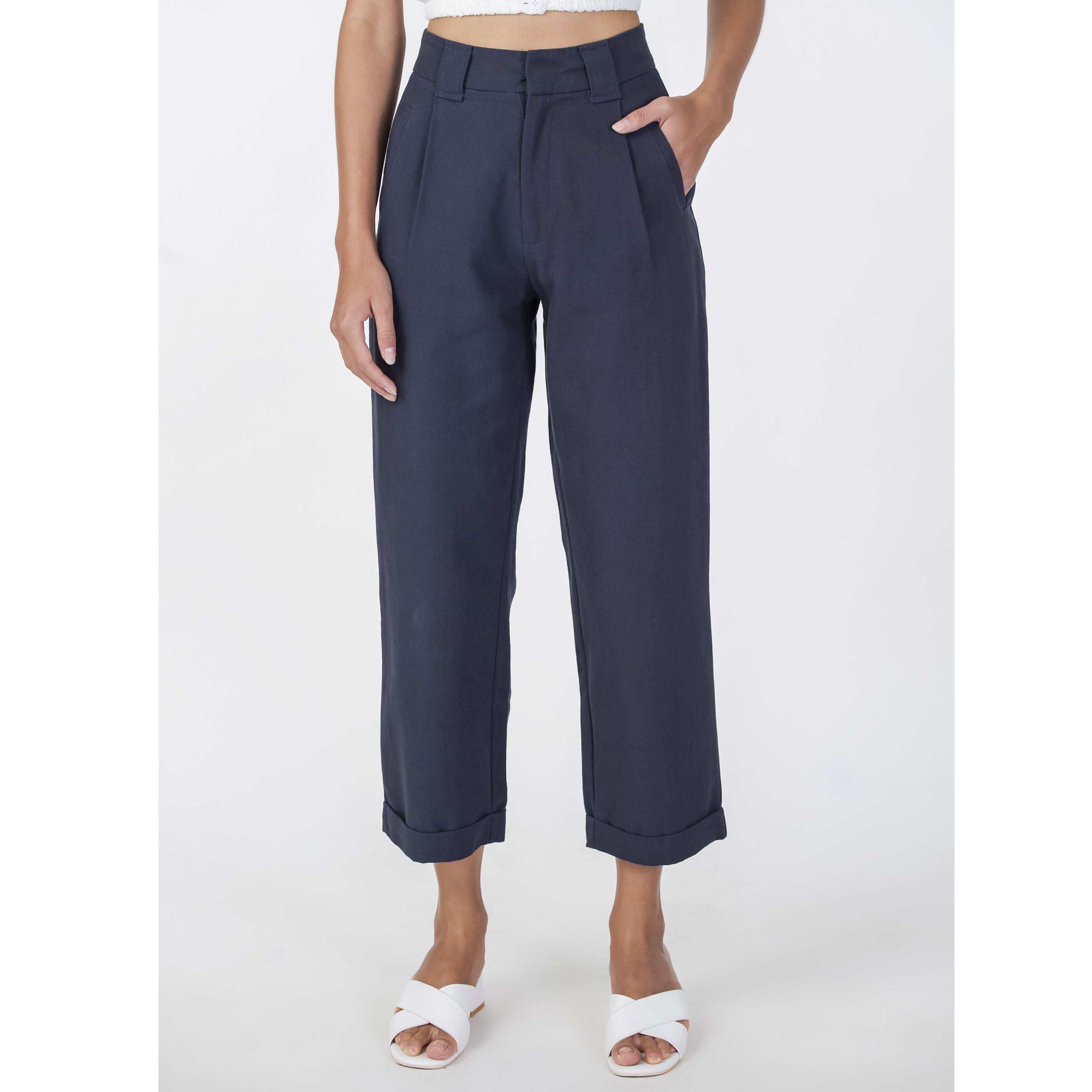 BNWT Playdress Victoria High Waisted Cuffed Pants, Women's Fashion,  Bottoms, Other Bottoms on Carousell