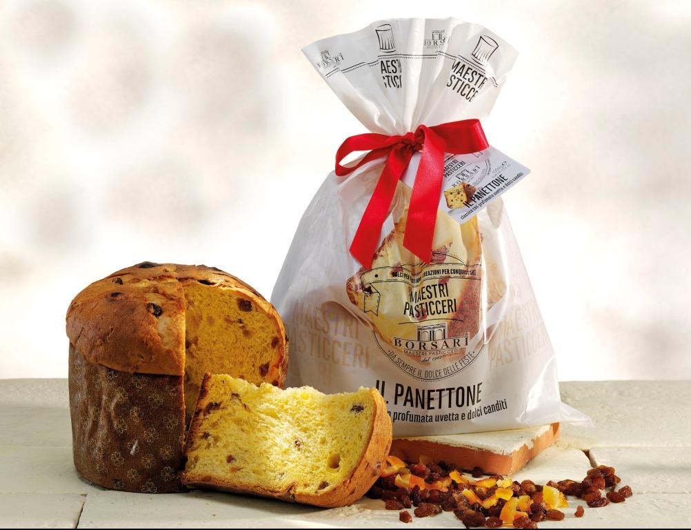 Borsari Traditional Panettone Tall Baked In White Chocolate Pear 1 Kg Food Drinks Baked Goods On Carousell