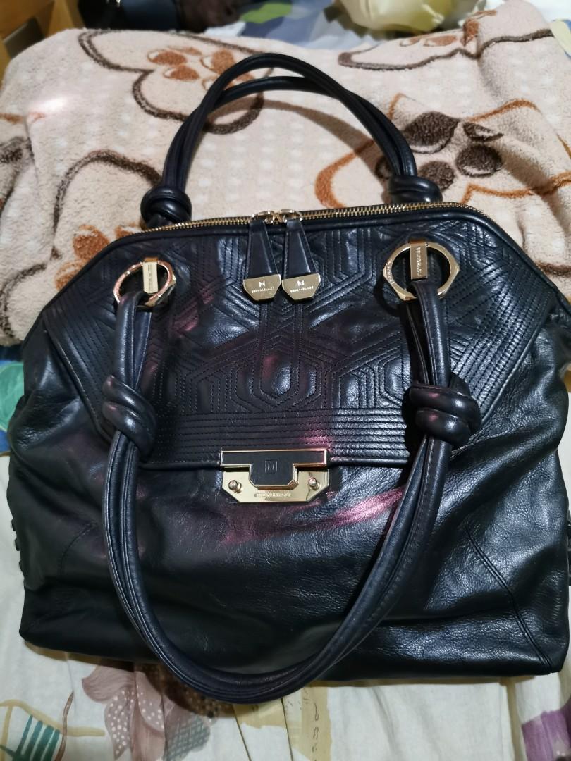 BRUNO MAGLI bag original (Category: Luxury Bags & Wallets) located in Paranaque City. Submitted by mimayscloset (Listing ID 1050421443, Image 2). Description: Selling my original Bruno Magli shoulder bag - 9/10 excellent condition - no rubs - no tarnish on all gold hardware - genuine leather - 3 compartments - 2 open and 1 zip pockets - 1 front pocket - semi large to large size.