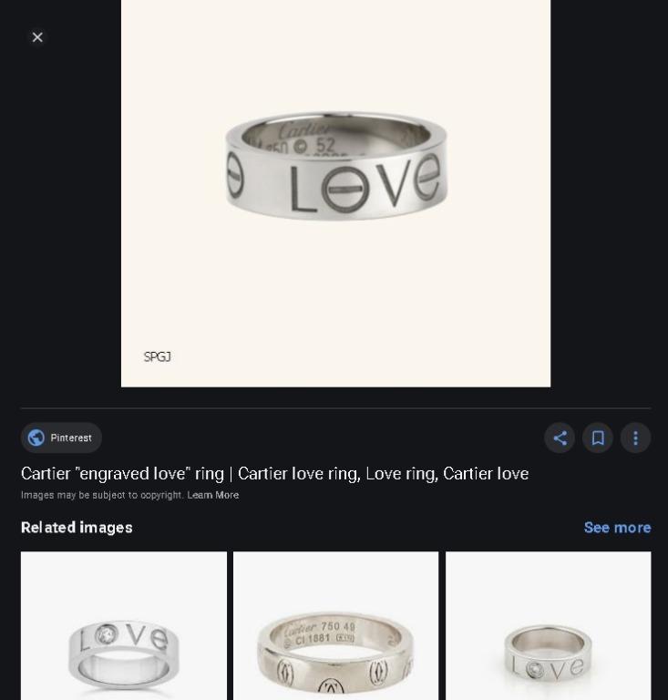 Cartier Love Gold Ring Luxury Accessories Others On Carousell