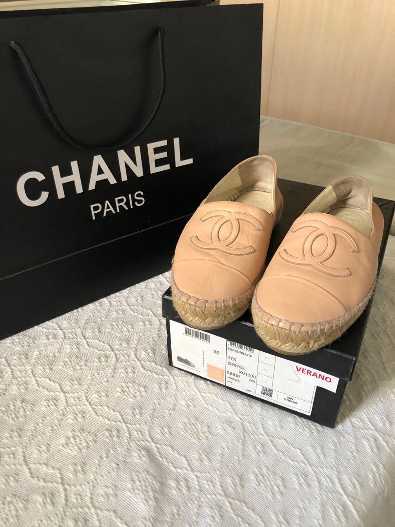 Chanel nude espadrilles cheap
