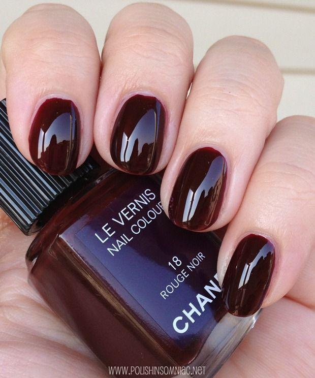 Vernis rouge noir  tout savoir sur le vernis à ongles rouge noir Chanel   Elle