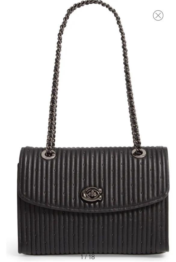 Coach Parker Quilted Leather Shoulder Bag, Women's Fashion, Bags