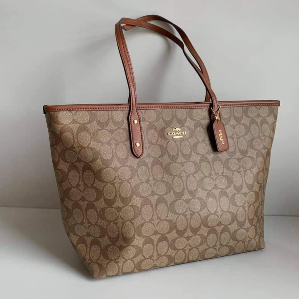 coach totes with zipper